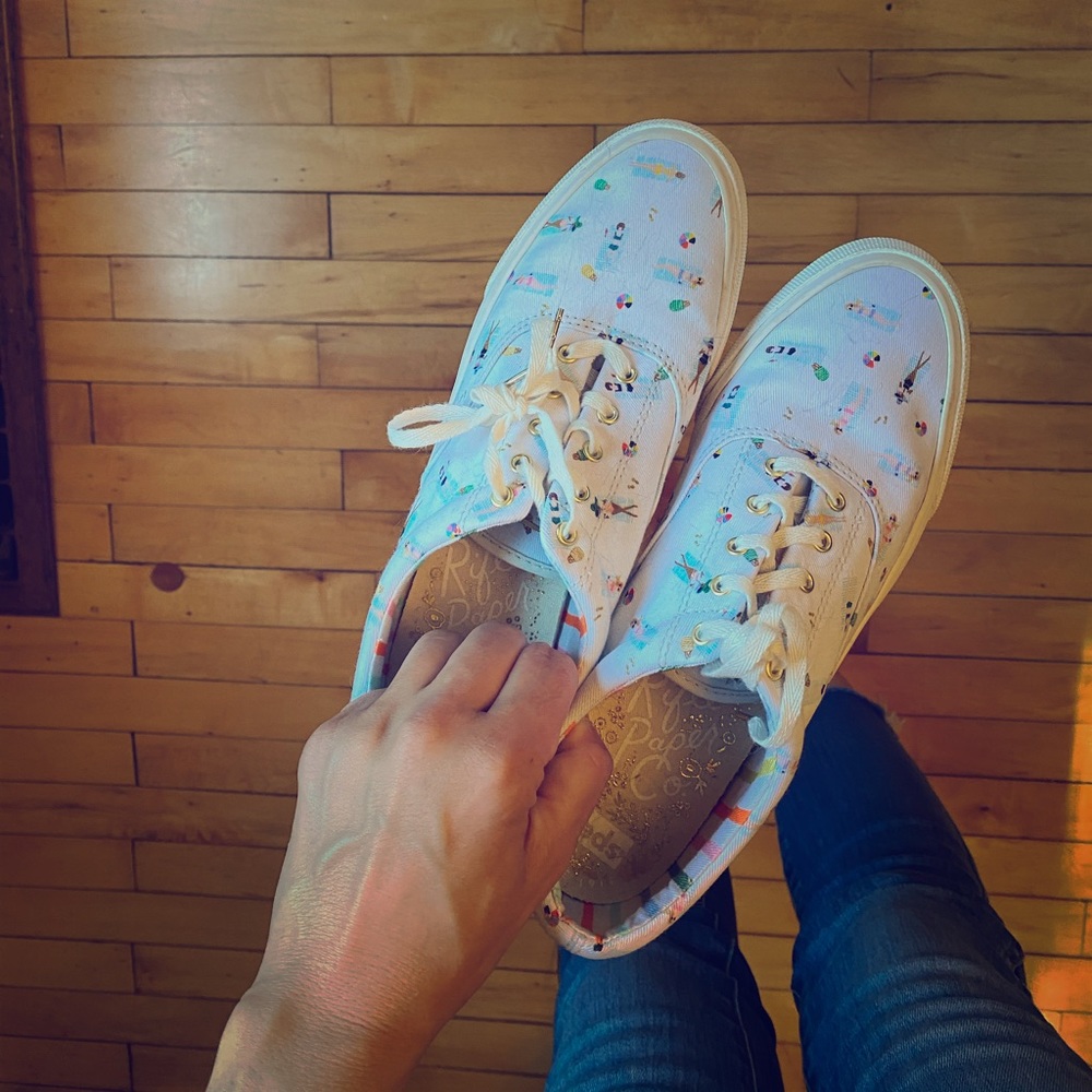 Keds x rifle paper co “anchor sun girls” size 8